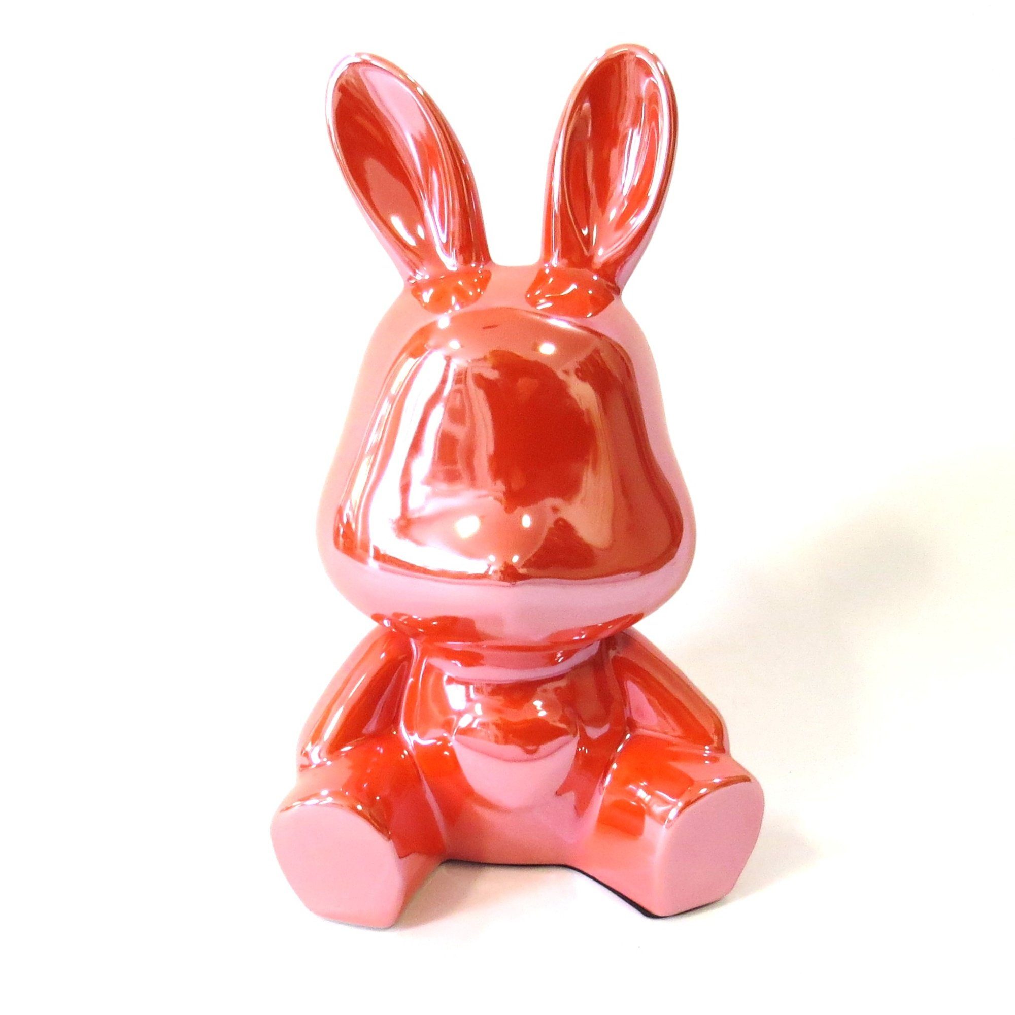 Countryfield Spardose Spardose Hase Orange Keramik Ostern Kinder Modern 16 cm, mit Öffnung am Boden
