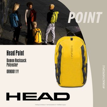 Head Rucksack Head Businessrucksack Freizeitrucksack (Businessrucksack), Businessrucksack, Reiserucksack Polyester, gelb ca. 47cm hoch