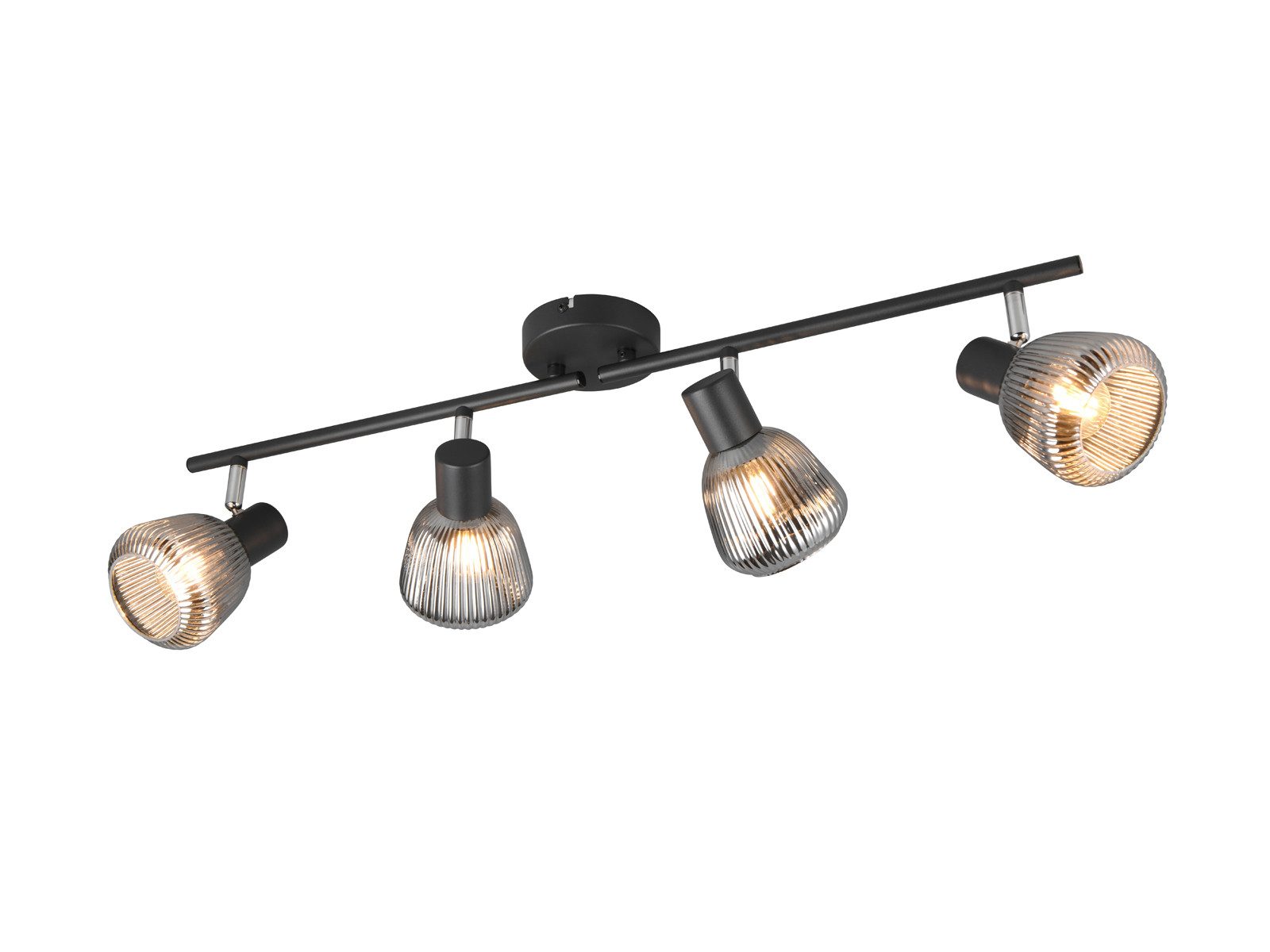 TRIO Leuchten LED Deckenstrahler, Dimmfunktion, LED wechselbar, warmweiß, Licht-strahler Decke Spot-s Лампыschirme Glas Treppenhaus, B: 70cm