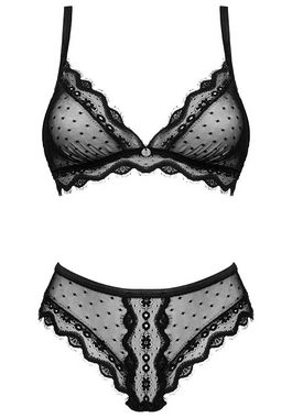 Obsessive Set: Bügelloser BH Marrbel 2 tlg. Dessous Set - schwarz