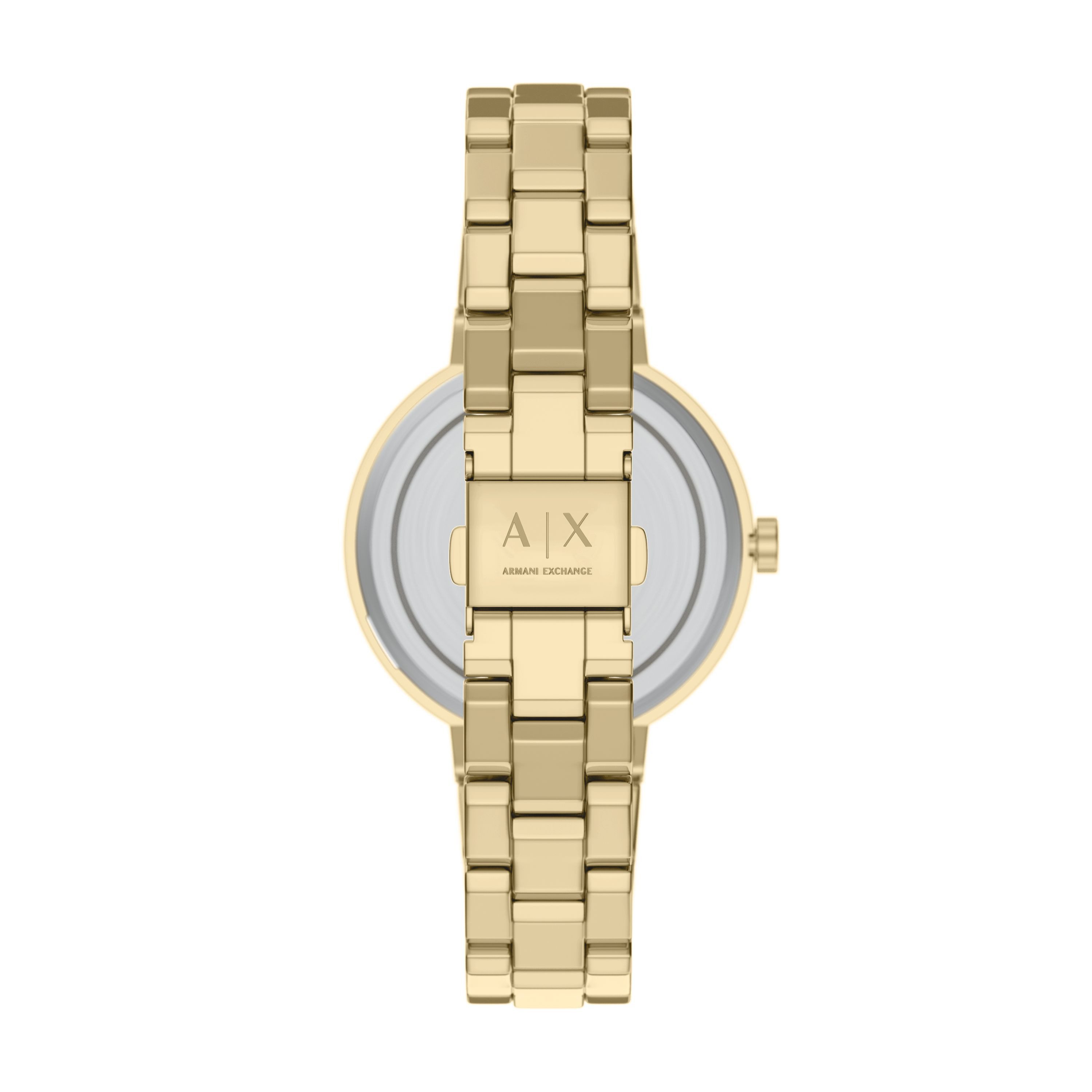 ARMANI EXCHANGE Quarzuhr AX7177SET, (Set, 2-tlg., mit Armband), Armbanduhr, Damenuhr, Edelstahlarmband, analog, Glassteine
