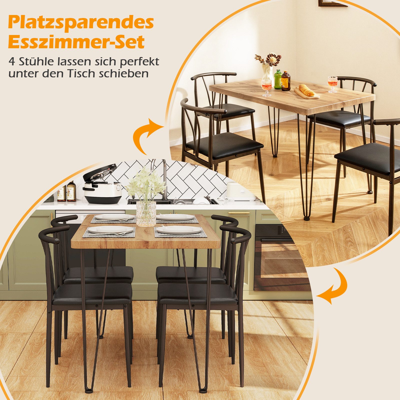 COSTWAY Essgruppe, (5-tlg)