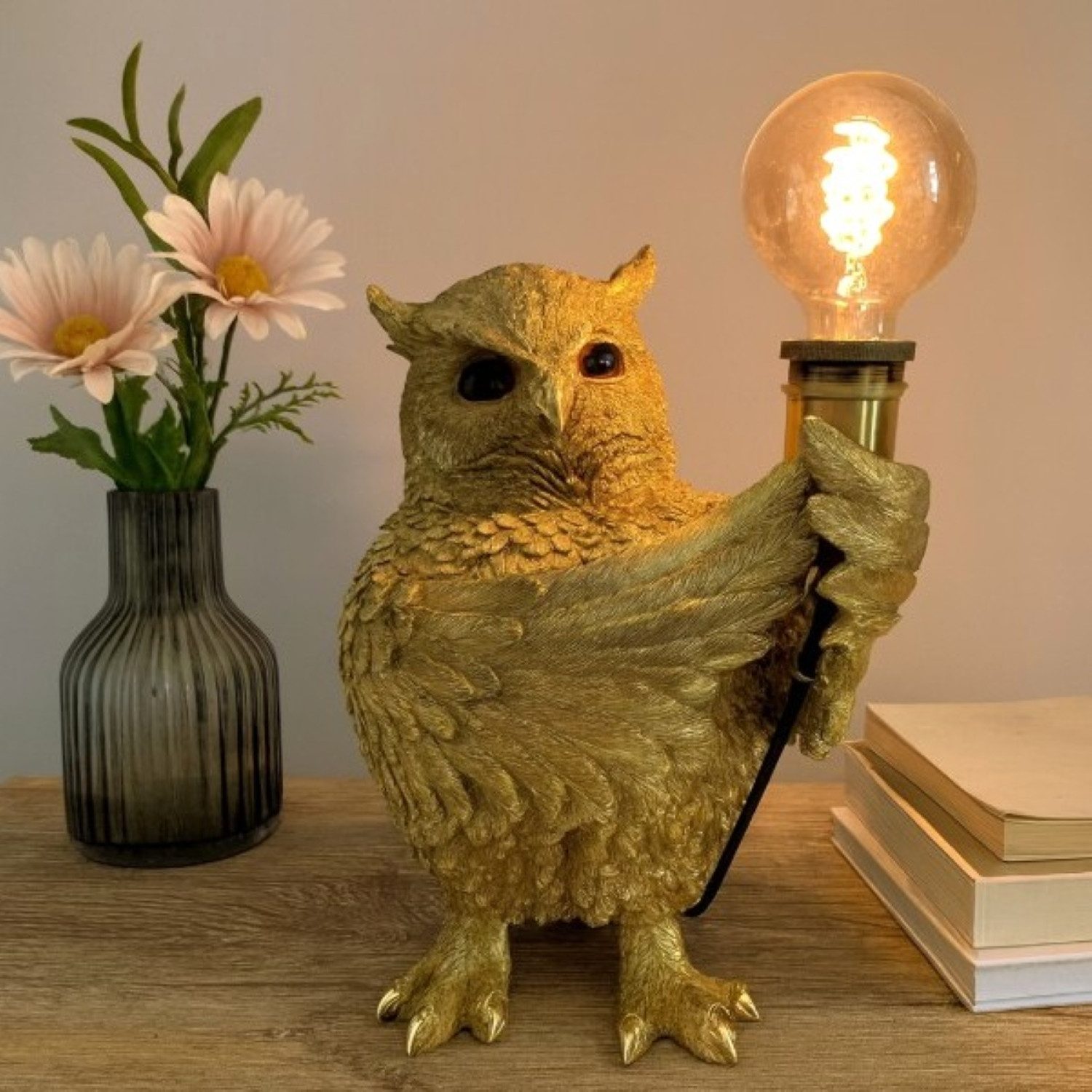 Online-Fuchs Tischleuchte - imposante Dekolampe goldene günstig online kaufen