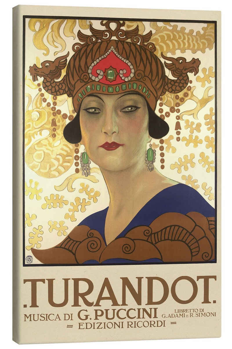 Posterlounge Leinwandbild Leopoldo Metlicovitz, Turandot (Italienisch), Vintage Malerei