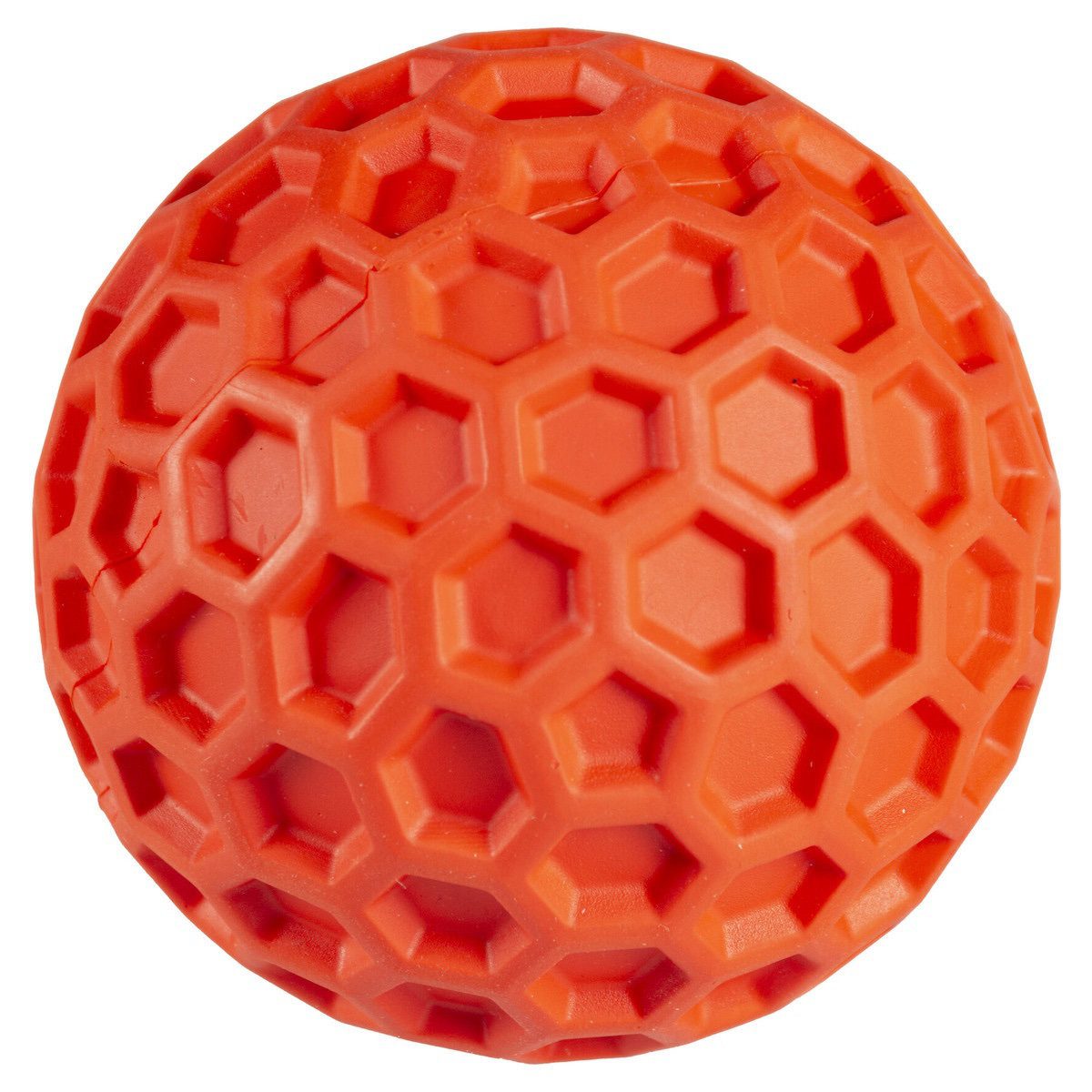 Tierball Hundespielzeug Hexagon-Ball Gummi orange
