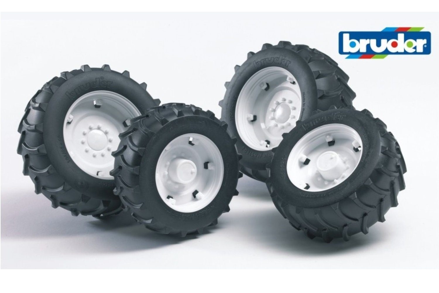 Bruder® Spielzeug-Auto B-World Zwillingsbereifung Zwillings-Reifen, für  Super Pro 02000 Traktoren-Serie, im Maßstab 1:16, mit Adapter zur  Befestigung
