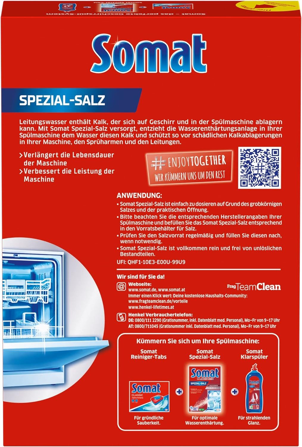 Somat Spezial-Salz 1,2kg Spülmaschinensalz (1-St. für Kalk-Schutz & bessere Geschirrspülleistung)