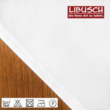 Libusch® Tischdecke Jatta weiß fleckabweisend BÜGELFREI Lotuseffekt pflegeleicht (1-tlg), glattes Gewebe