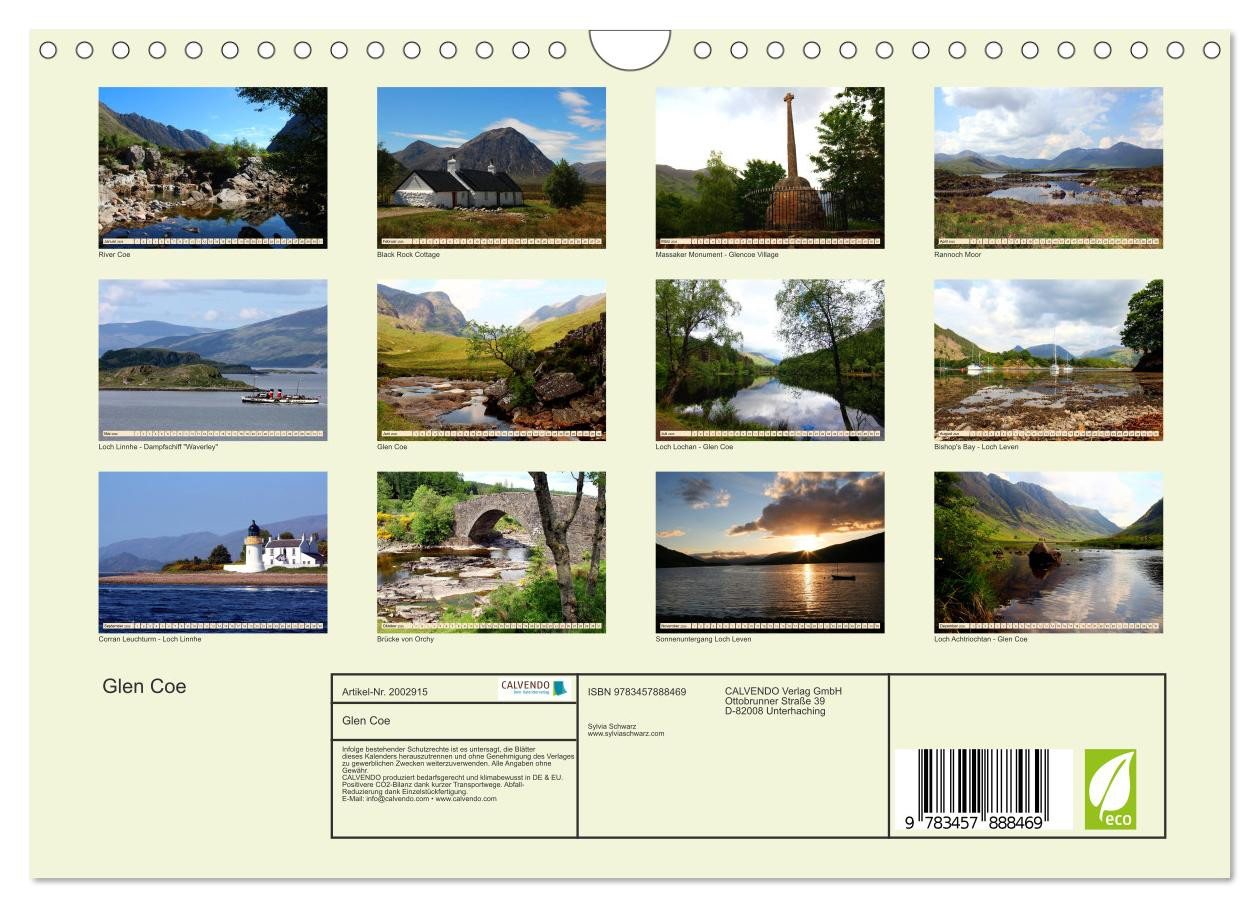 Thumbnail - CALVENDO Wandkalender Glen Coe (Wandkalender 2026 DIN A4 quer), CALVENDO Monatskalender