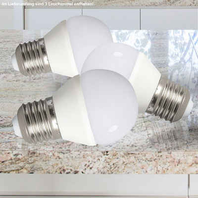 Kanlux LED-Leuchtmittel, 3er Set 4 Watt SMD LED Leuchtmittel E27 Lampe Strahler 600 Lumen 3000