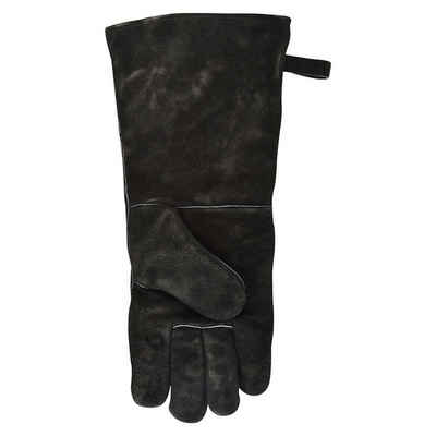 esschert design Feuerschale Grill Handschuh aus Leder extra lang und Hitzebeständig , (1 BBQ Handschuh)