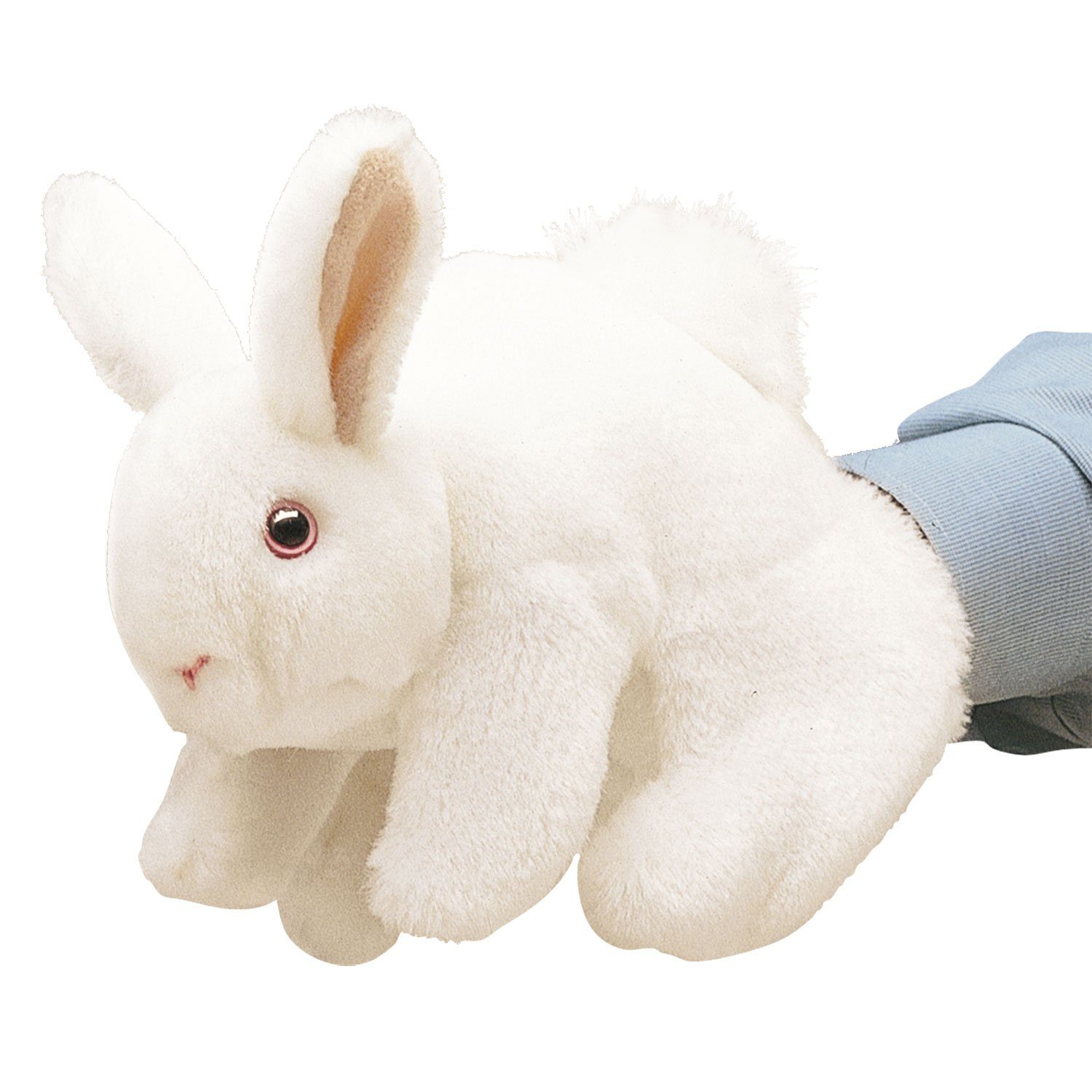 Folkmanis Handpuppen Handpuppe Folkmanis Handpuppe kleiner weißer Hase 2048 (Packung)