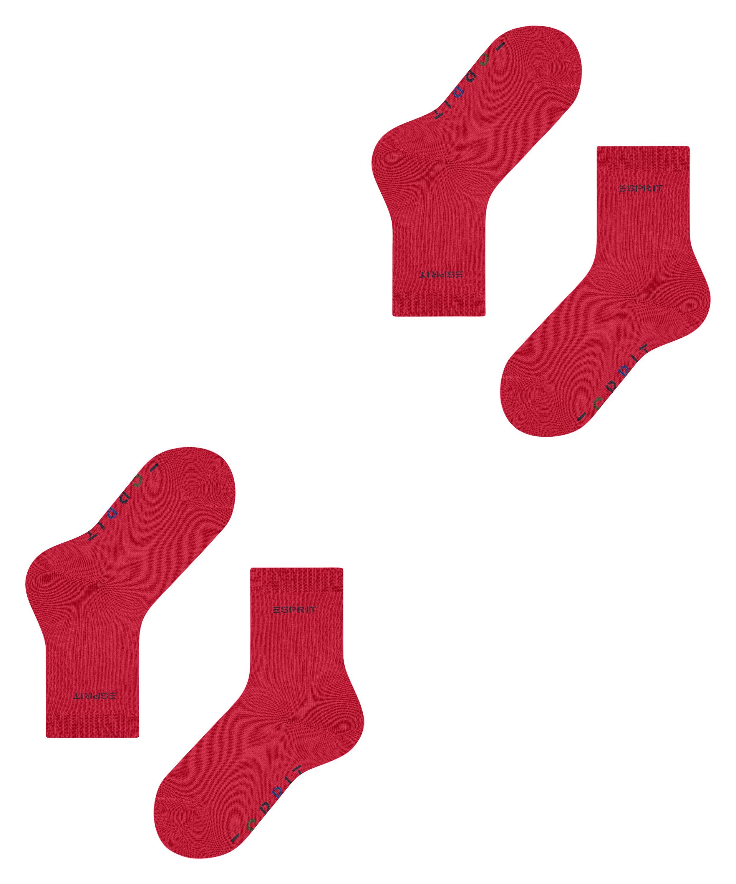 pepper (2-Paar) Socken red Esprit Logo Foot (8074) 2-Pack