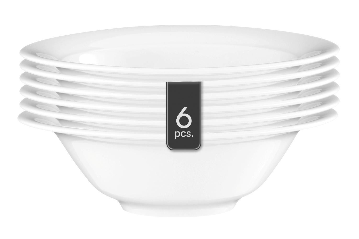 Seltmann Weiden Müslischüssel Dessertschale 6er Set Weiß, Porzellan, (Spar-Set)