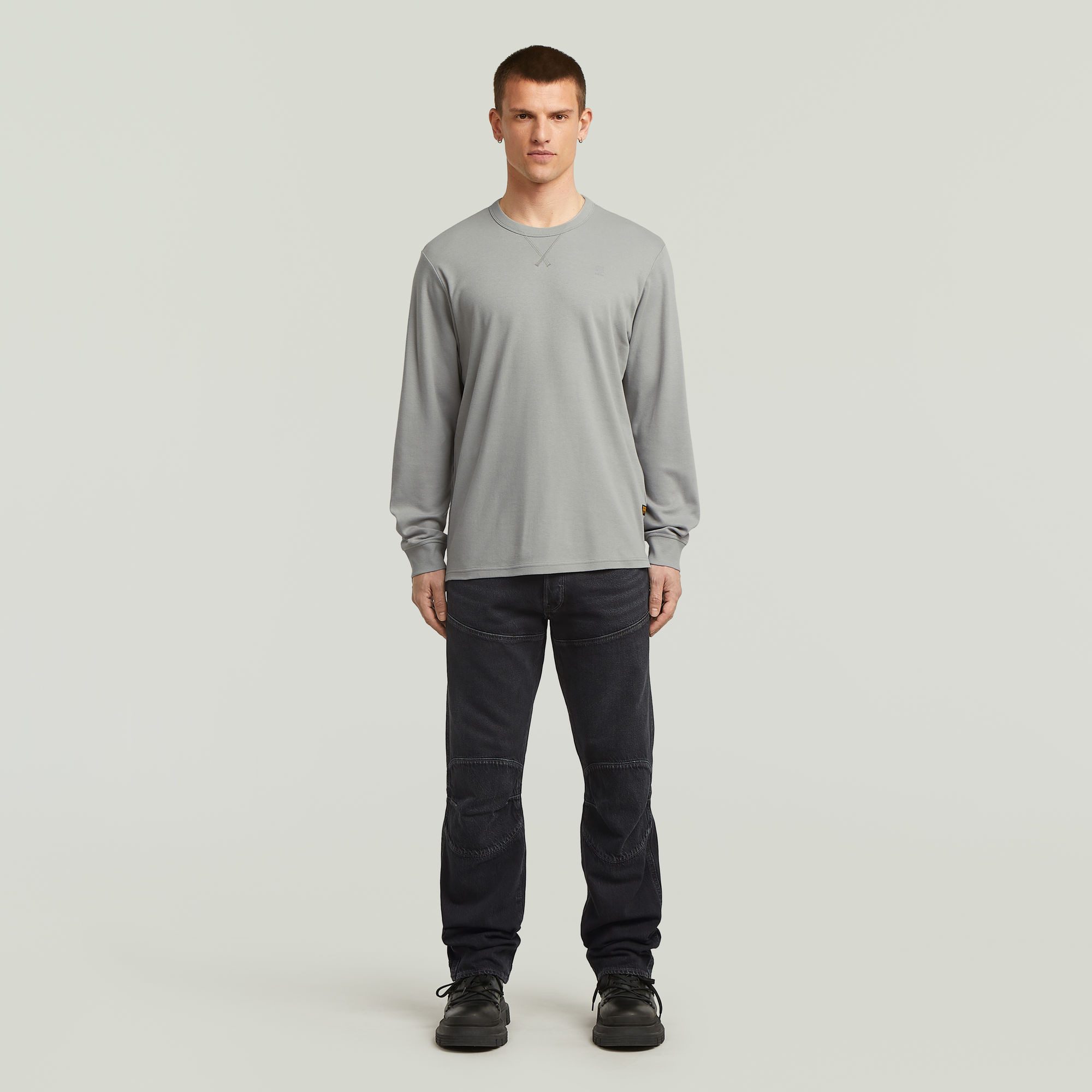G-STAR Longsleeve Nifous R mit geripptem Einsatz vorne – Bild 4 von 5