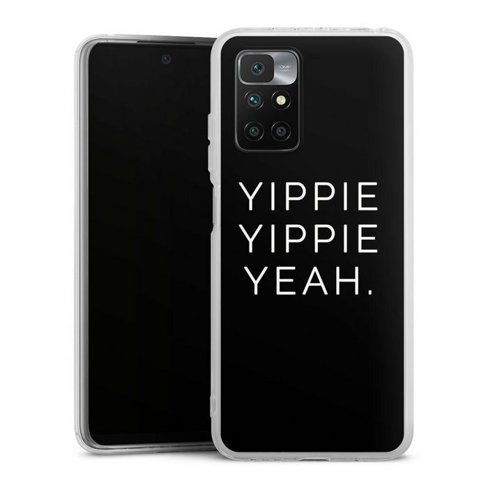 DeinDesign Handyhülle Yippie Yippie Yeah Black Xiaomi Redmi 10 Silikon Hülle Bumper Case Handy Schutzhülle