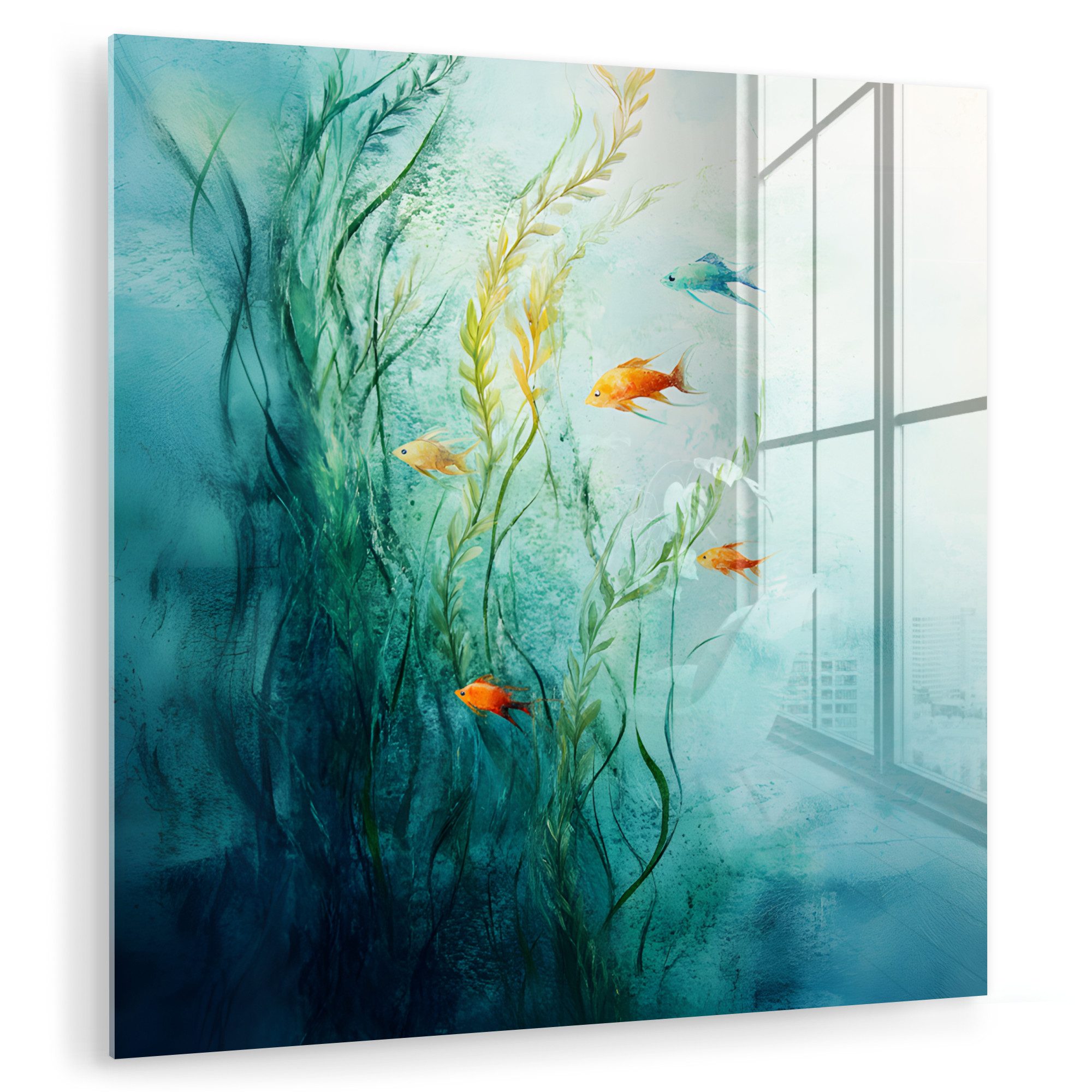 MuchoWow Acrylglasbild Wasserpflanzen - Fische - günstig online kaufen