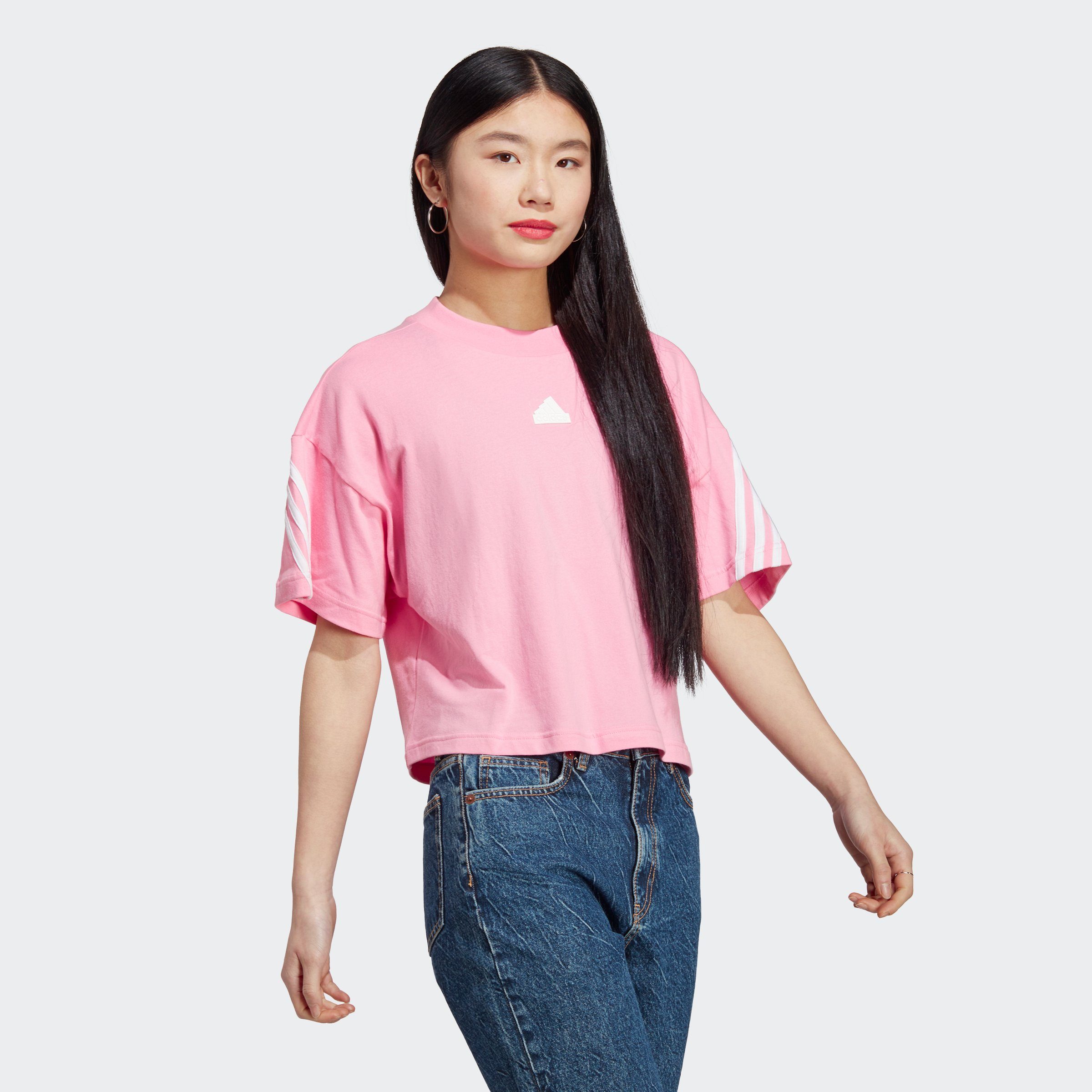 adidas Sportswear T-Shirt FUTURE ICONS Bliss 3-STREIFEN Pink