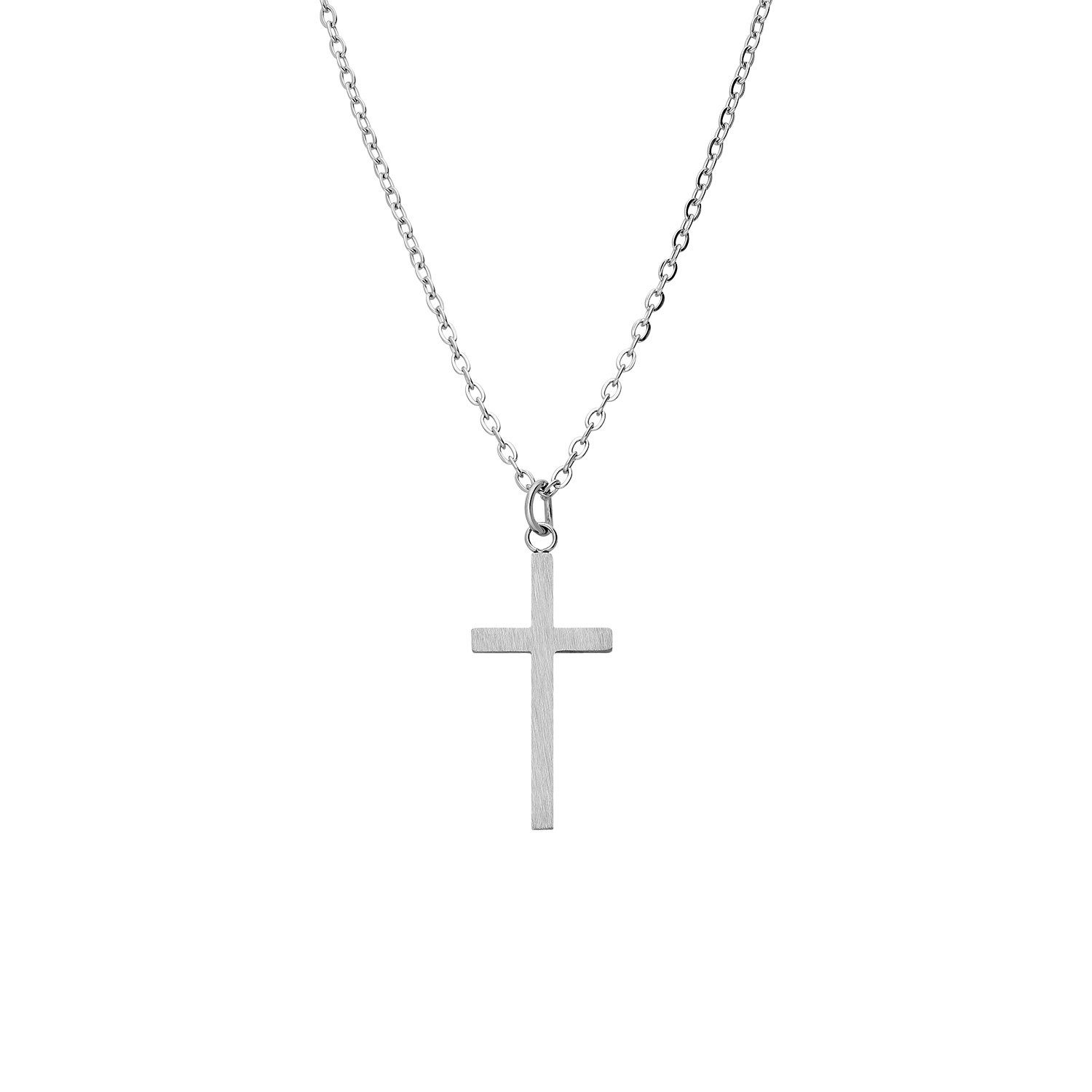 LUCARDI Kette mit Anhänger Halskette - Stahl - Silber - Kinder
