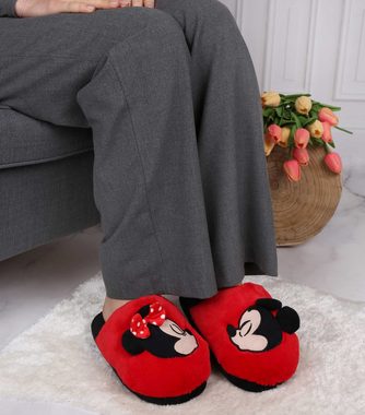 Sarcia.eu Mickey Mouse DISNEY rot -schwarze, Damen Hausschuhe, warm 38-39 EU Hausschuh