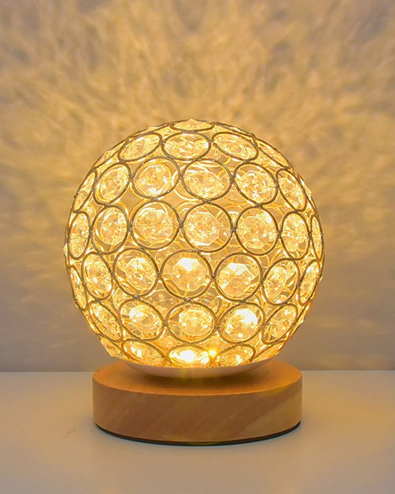 Dekorative LED Nachttischlampe Sockel Holz, kleine Tischlampe, dimmbar dekorative Nachttischlampen, aus USB-Nachtlampe
