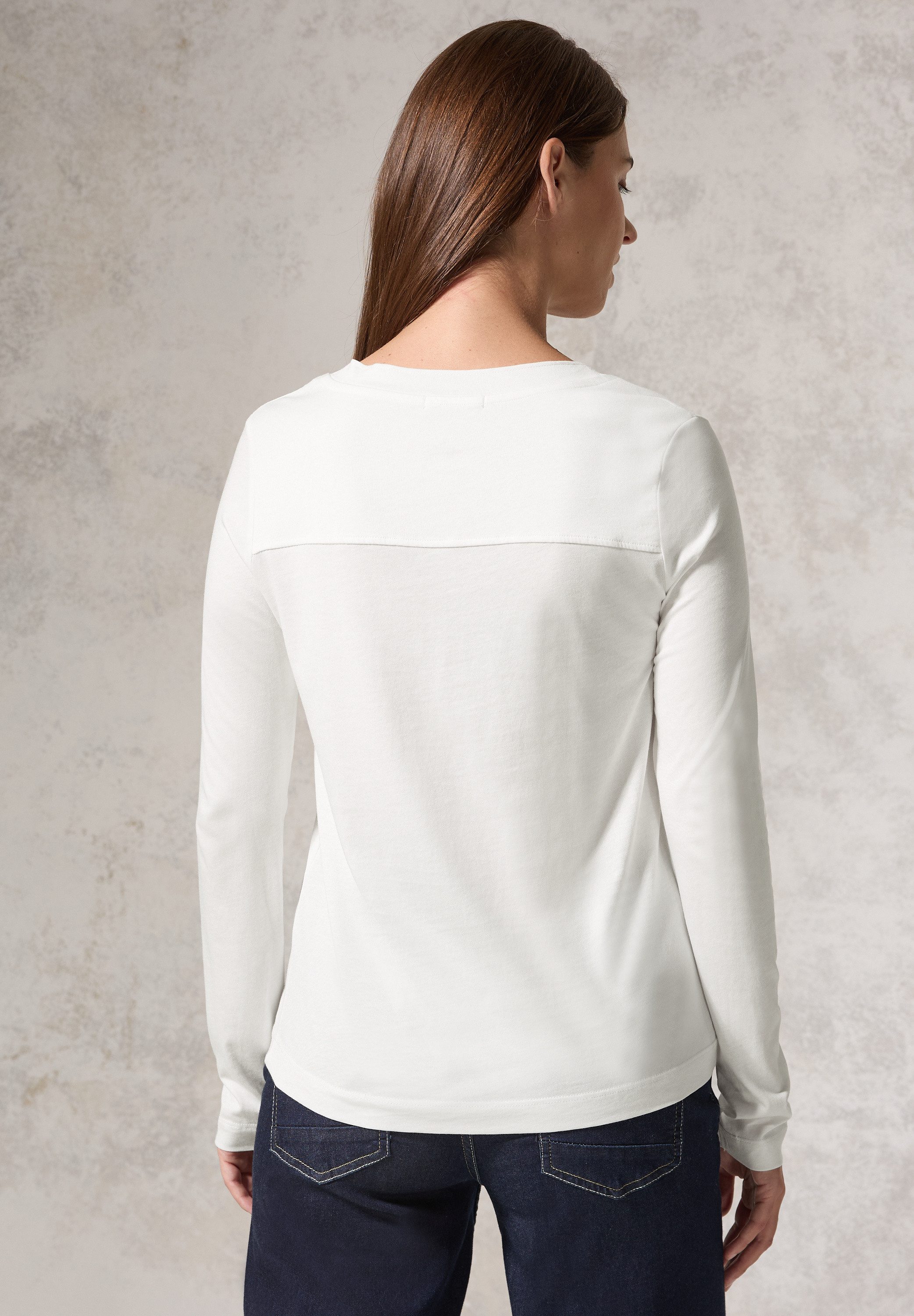 Cecil Langarmshirt, im angenehmen Materialmix günstig online kaufen