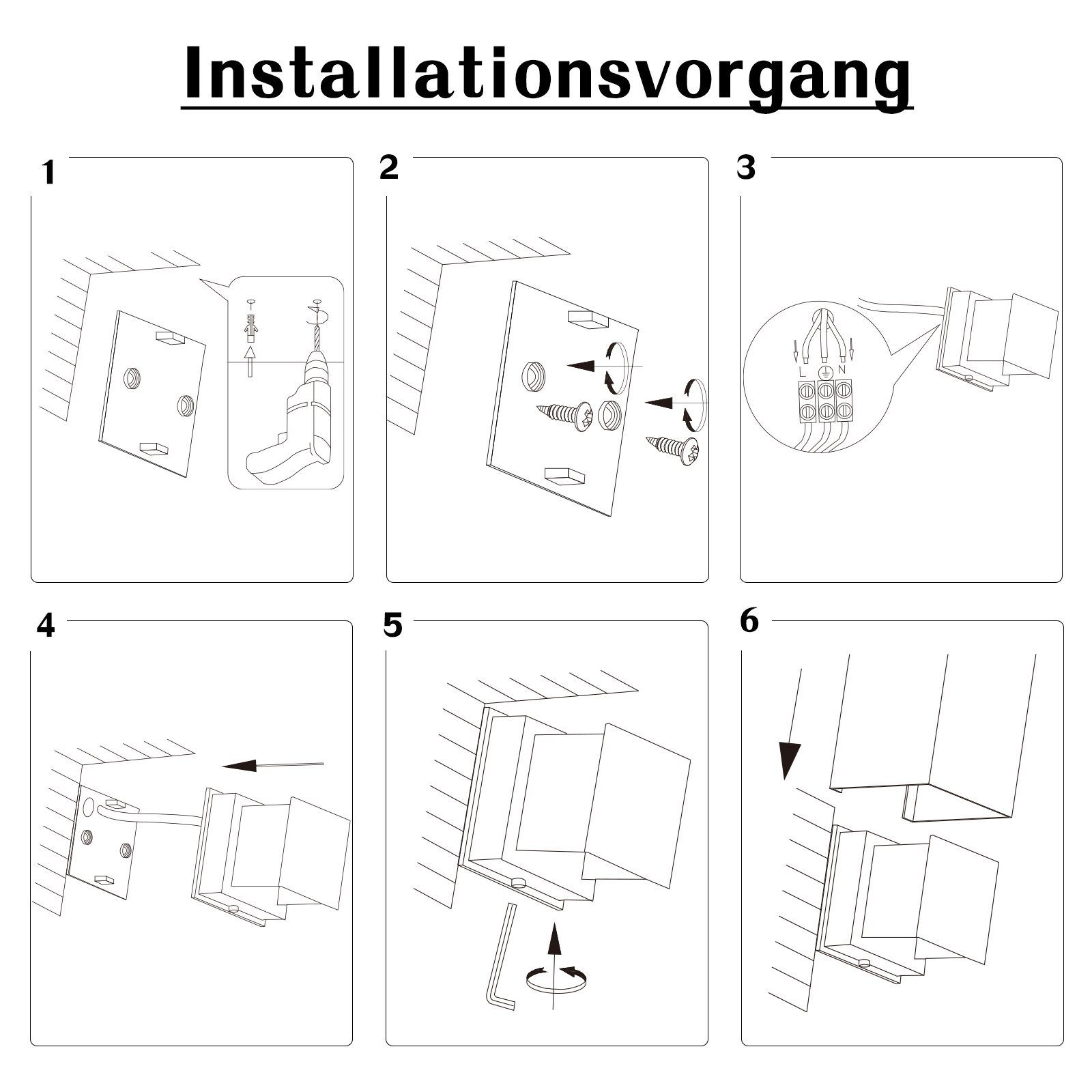 ZMH LED Wandleuchte Innen G9 Außen Up Down Wandlampe Außenwandleuchte Wohnzimmer, Mit Leuchtmittel, 3000K Warmweiß, Einstellbarer Strahl – Bild 4 von 5