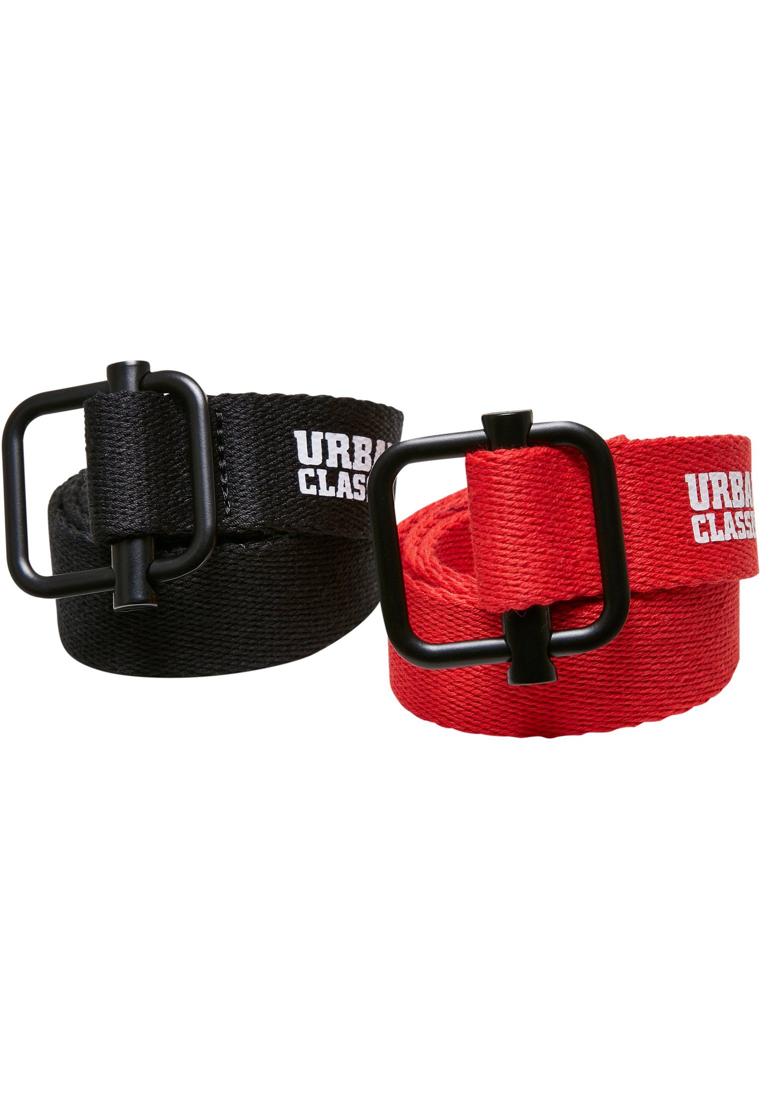 URBAN CLASSICS Hüftgürtel Accessoires Industrial Canvas Belt Kids 2-Pack black-red