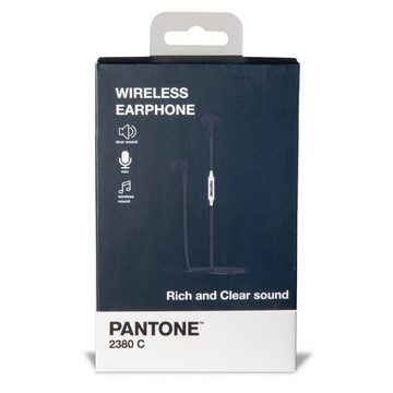 Pantone Universe PANTONE Stereo Bluetooth Kabelgebundener Ohrhörer navy Bluetooth 5.0-Technologie bis zu 3 Stunden Musik 10 Meter Reichweite In-Ear-Kopfhörer
