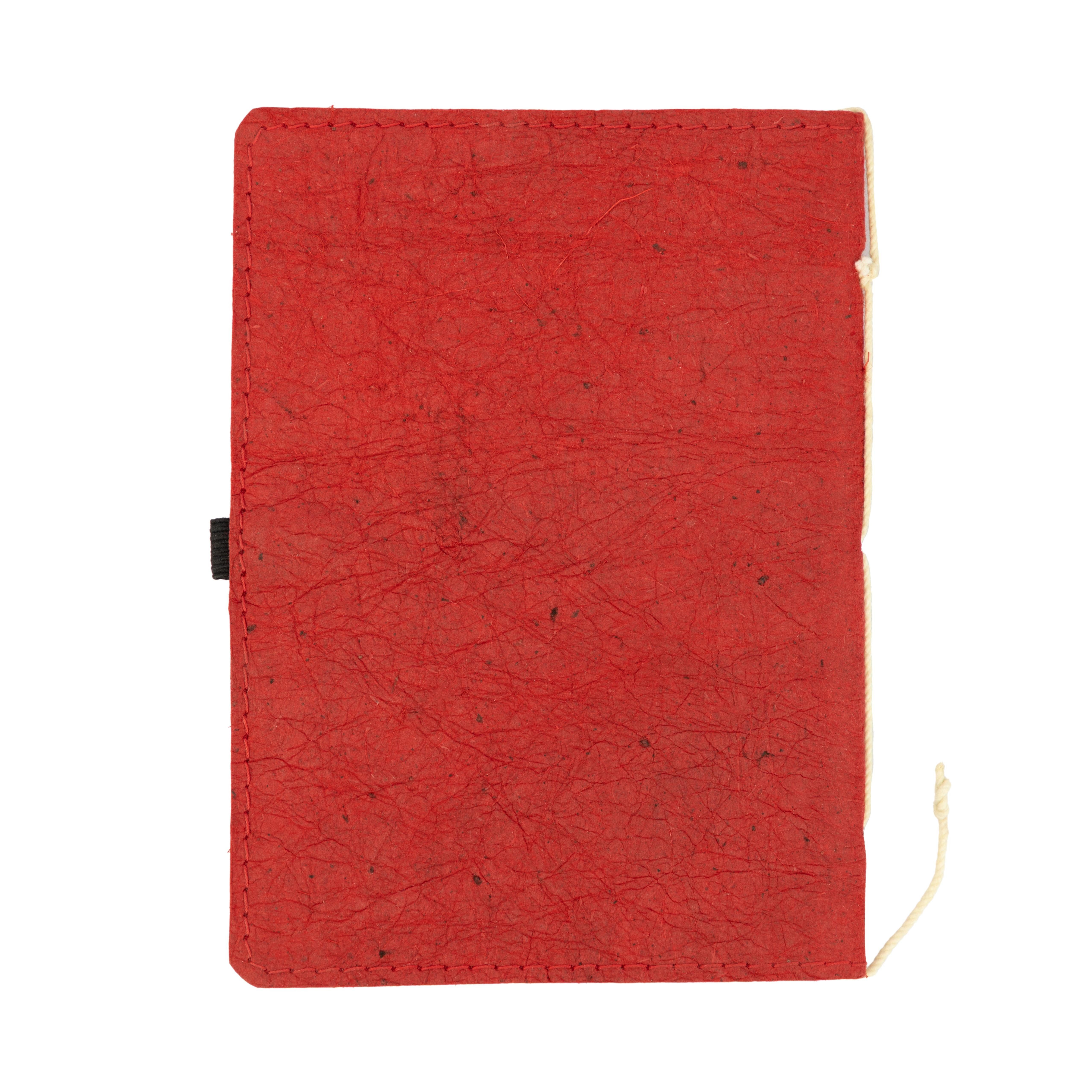 El Puente Notizbuch Notizbuch mit handgeschöpftem Papier in Rot, Handmade, Handmade