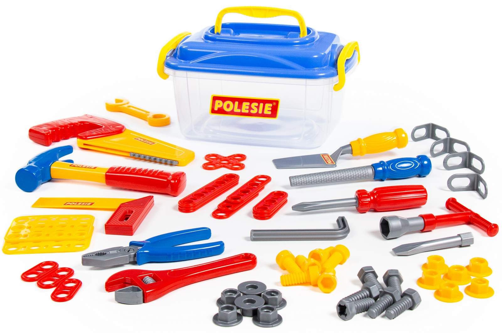 Polesie Kinder-Werkzeug-Set Werkzeugbox 57-tlg Werkzeug Nr. 15 Handwerker, (Set, 57-tlg)