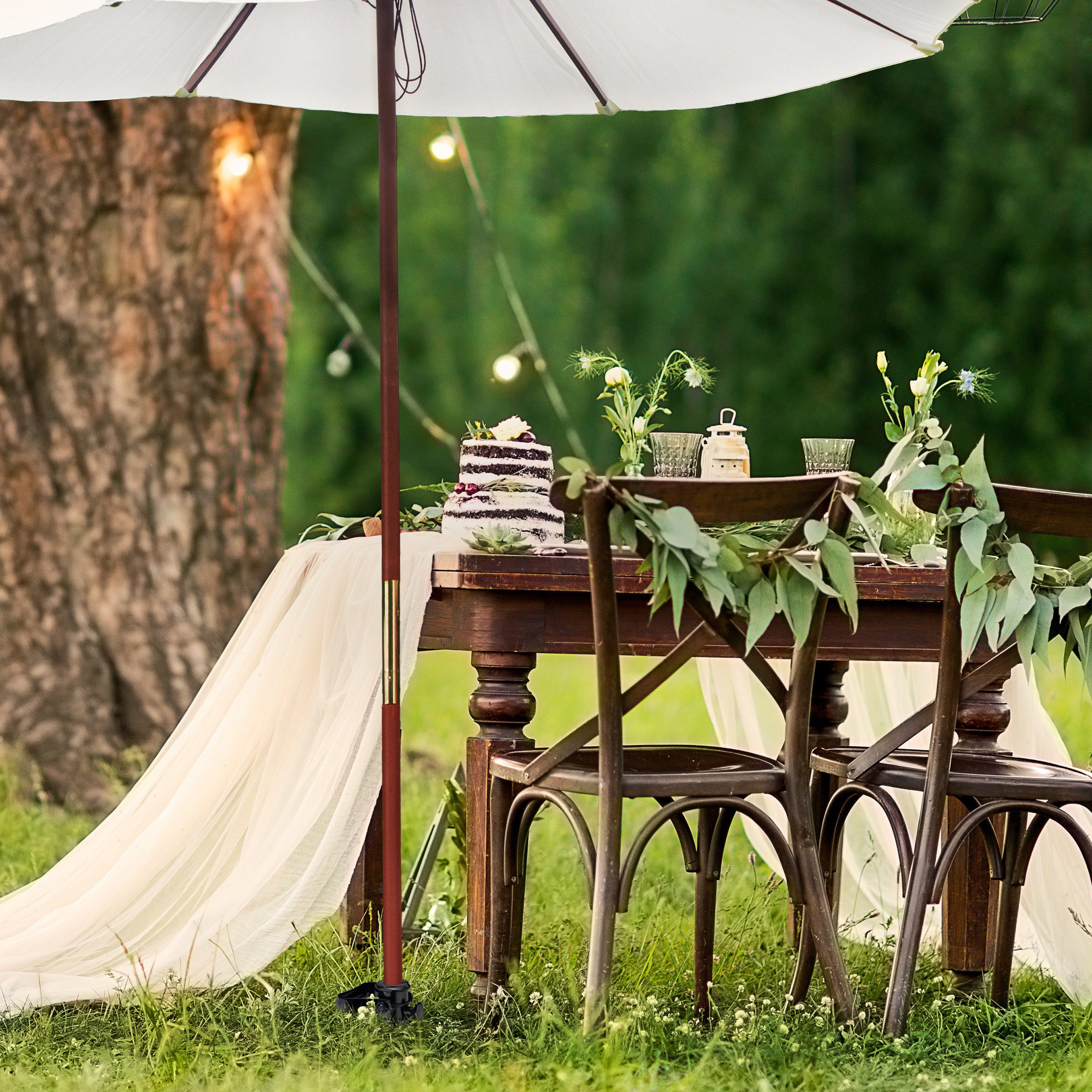 Bodendübel relaxdays Sonnenschirm Schwarze Bodenhülse für