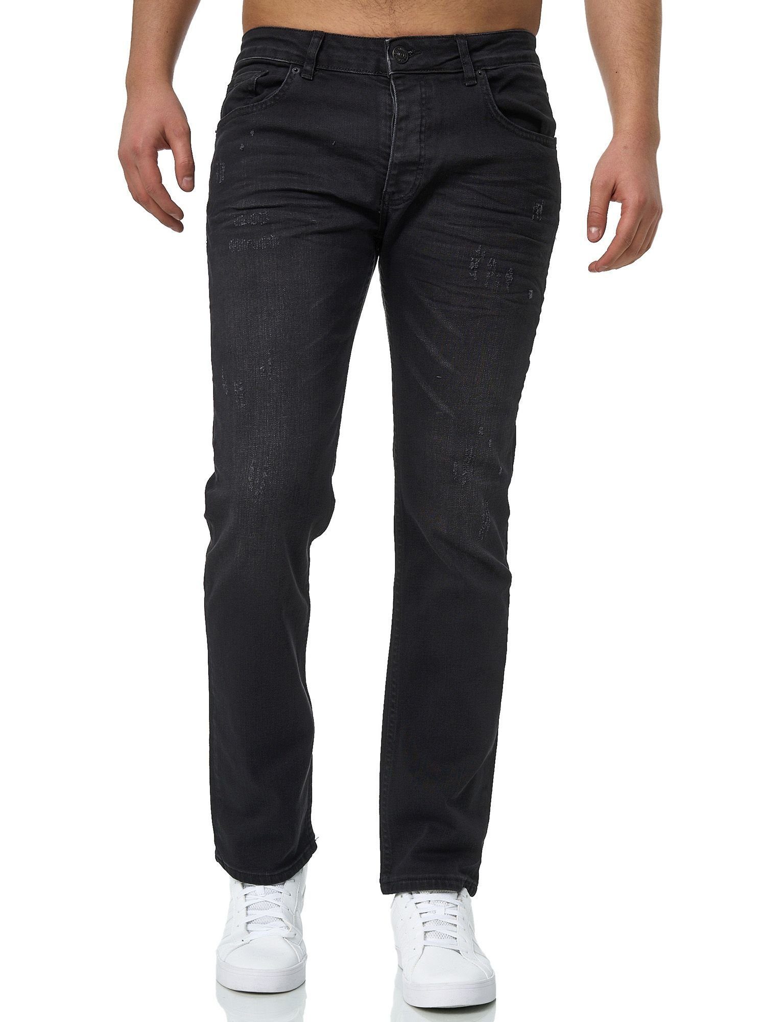 John Kayna Basic Business Skinny 603 Slim-fit-Jeans Used Slim Freizeit Männer Herren Designerj Casual Fit (Jeanshose Designerjeans Bootcut, Stretch Denim 1-tlg) Jeans Hose Black Midnight