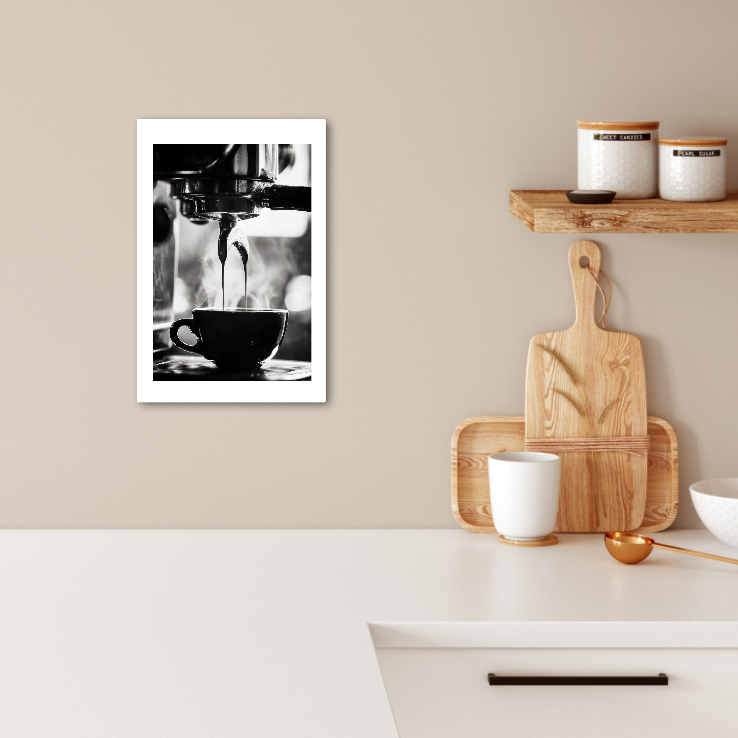 OneMillionCanvasses® Leinwandbild Kaffee - Espresso - Kaffeemaschine - Tass günstig online kaufen