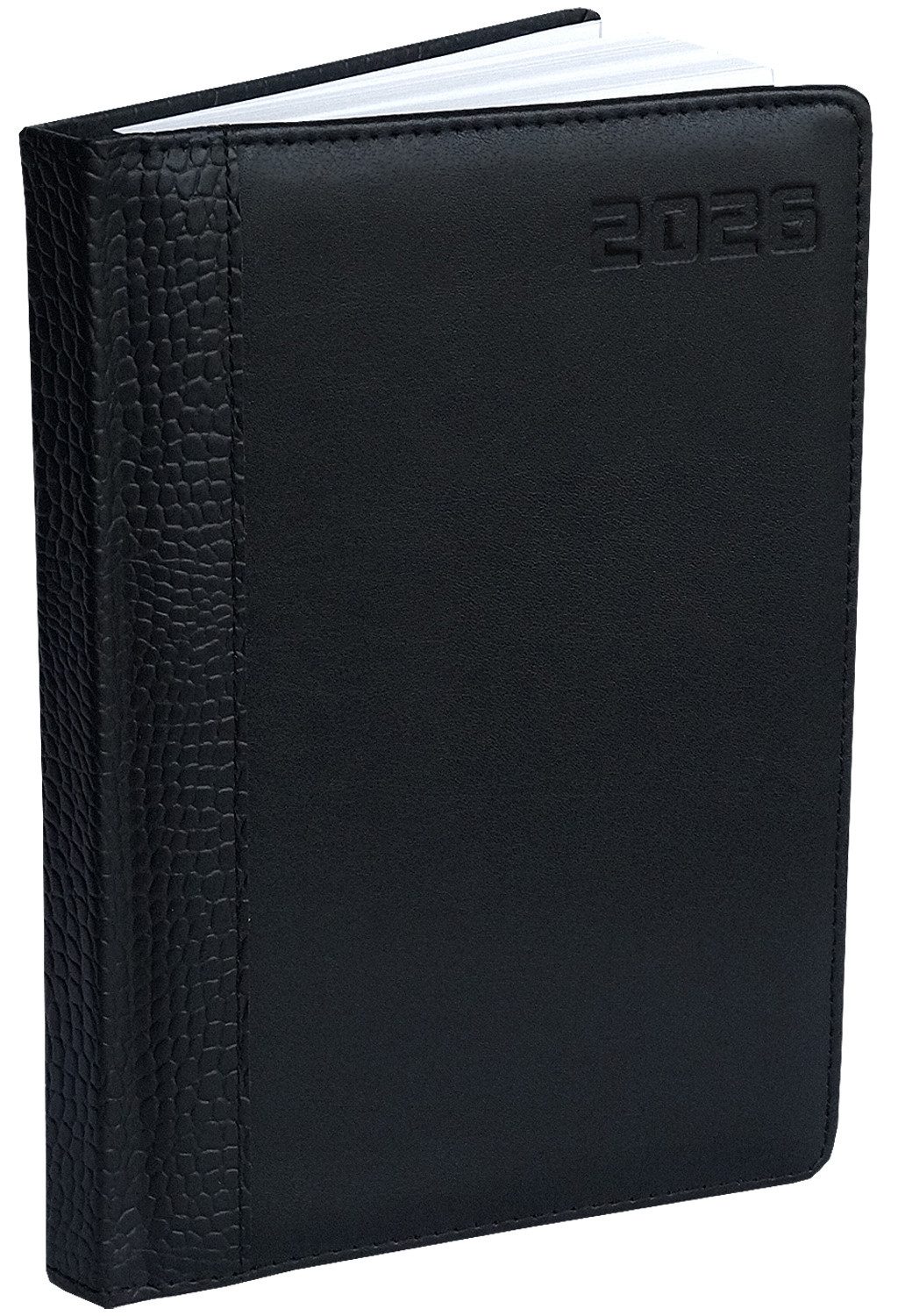 Kamber Office Terminplaner Buchkalender 2026 A5 Lederoptik Chefplaner Elegant, Terminkalender 2026 DIN A5, Chefplaner 2026 Planer mit Jahreskalender