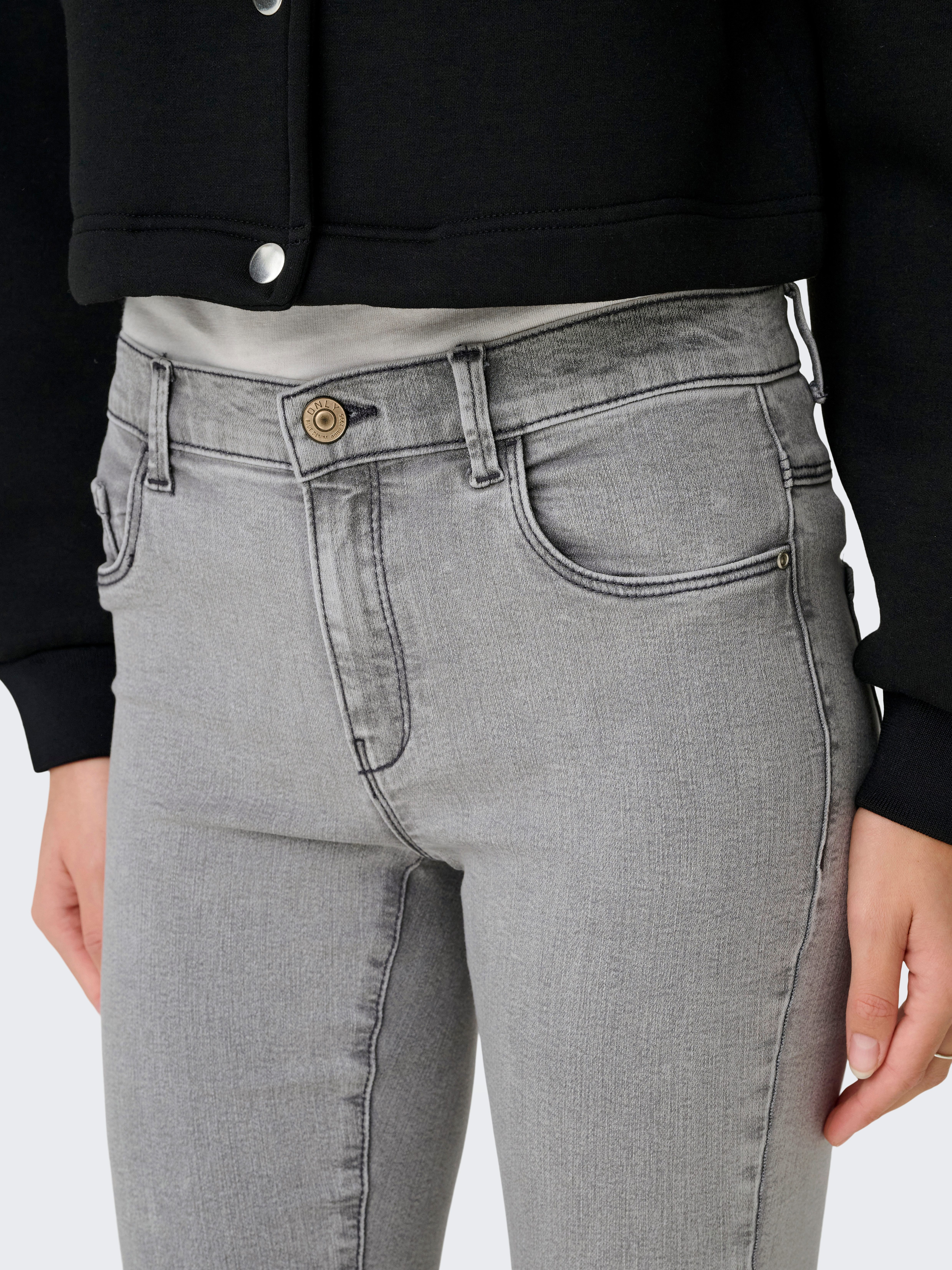 ONLY Skinny-fit-Jeans ONLRAIN LIFE REG SKINNY DNM mit Gürtelschlaufen