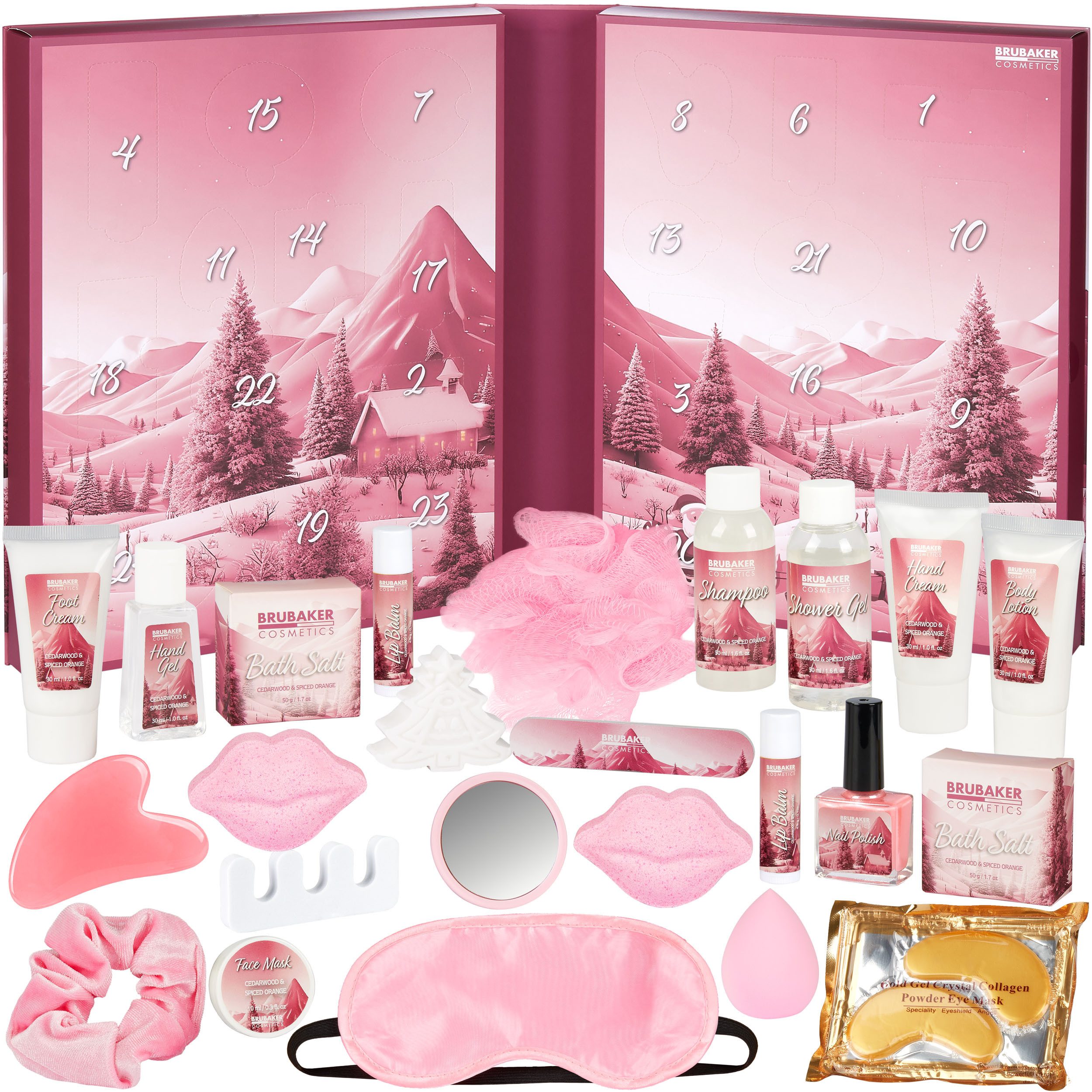 BRUBAKER Kosmetik-Adventskalender XXL Beauty Adventskalender 2026 - Weihnachtskalender zum Aufklappen (Groß - In Buch Form, 1-tlg), 24 Spa Überraschungen für Frauen und Mädchen - Wellness Kalender