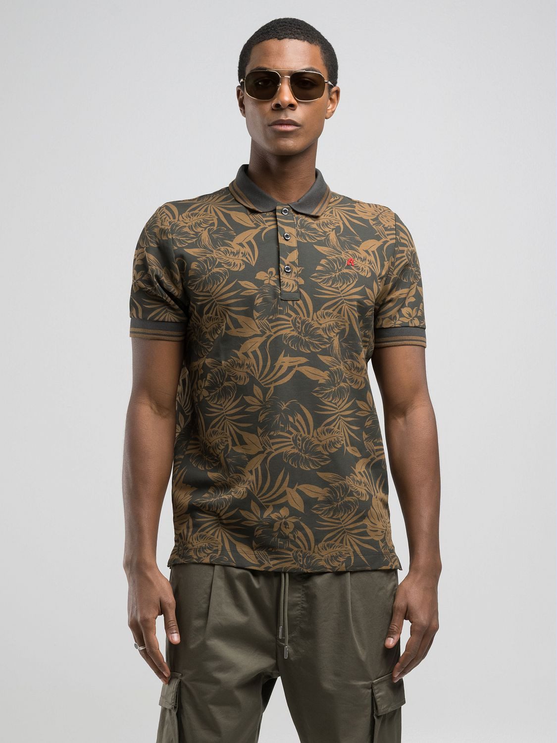 Replay Poloshirt mit All-Over-Print günstig online kaufen