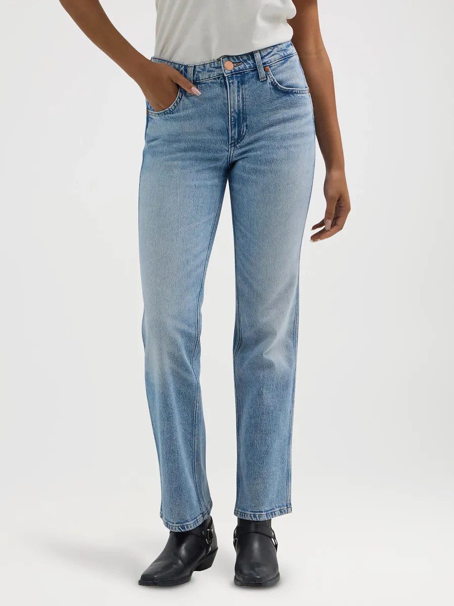 Wrangler Straight-Jeans reguläre, gerade Beinform - SUNSET FROSTY SILVER