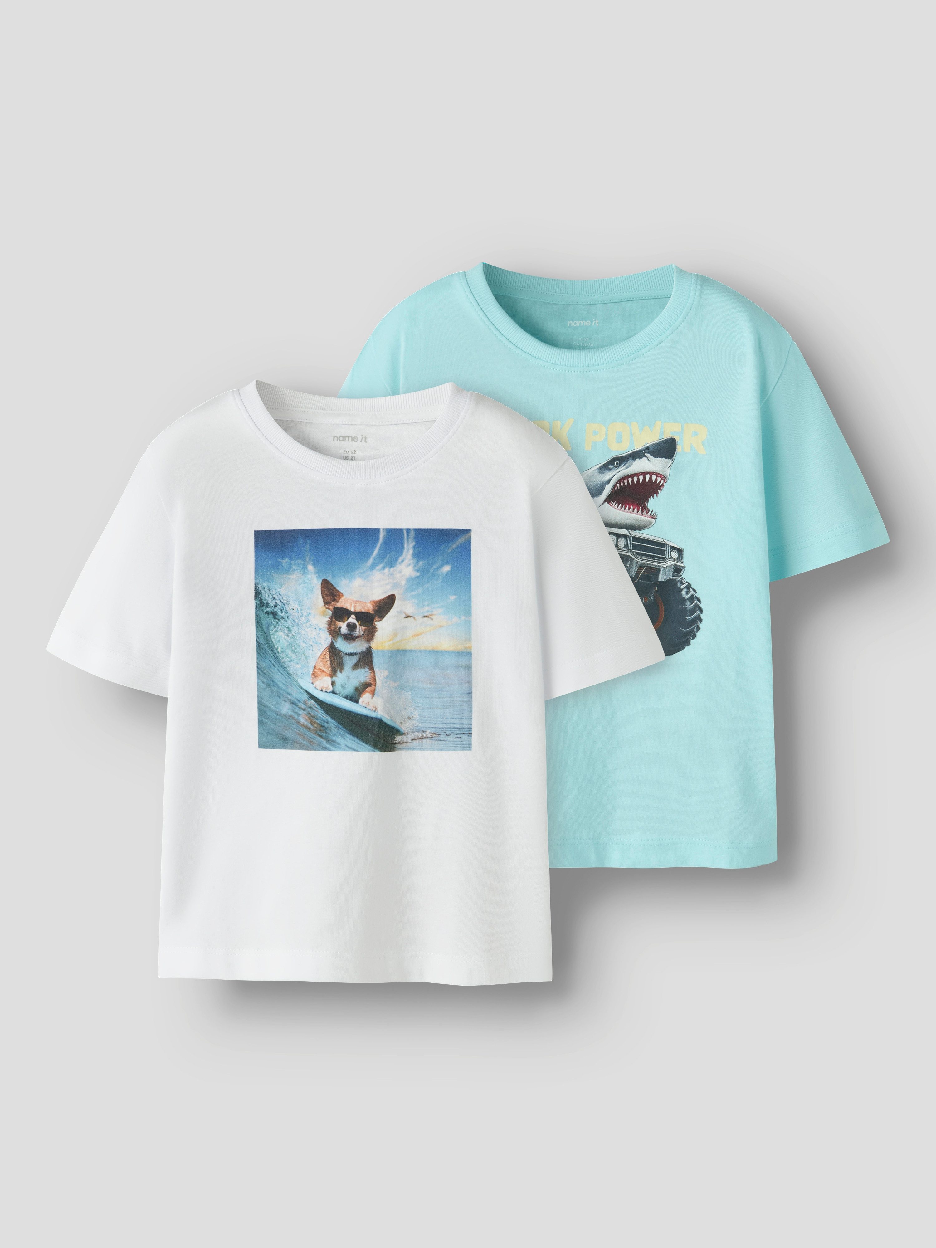 Name It T-Shirt NMMVOTO 2P SS NREG TOP (Packung, 2-tlg) Baumwolle, regular fit