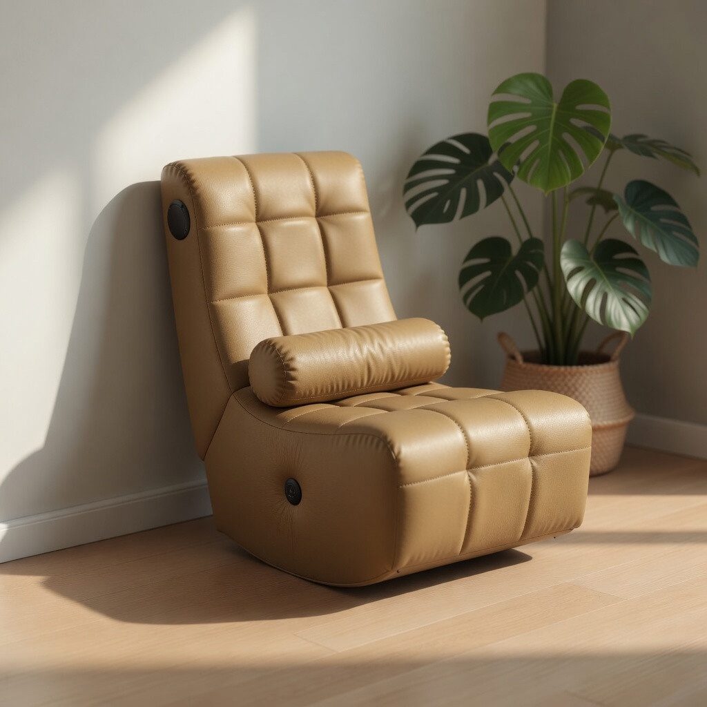 Allyson Relaxsessel Fernsehsessel Wohnzimmer – Bequemer Lounge & Ruhesessel mit Bluetooth, Bluetooth-Lautsprecher, USB-Ladefunktion, klappbar, inkl. Kissen.