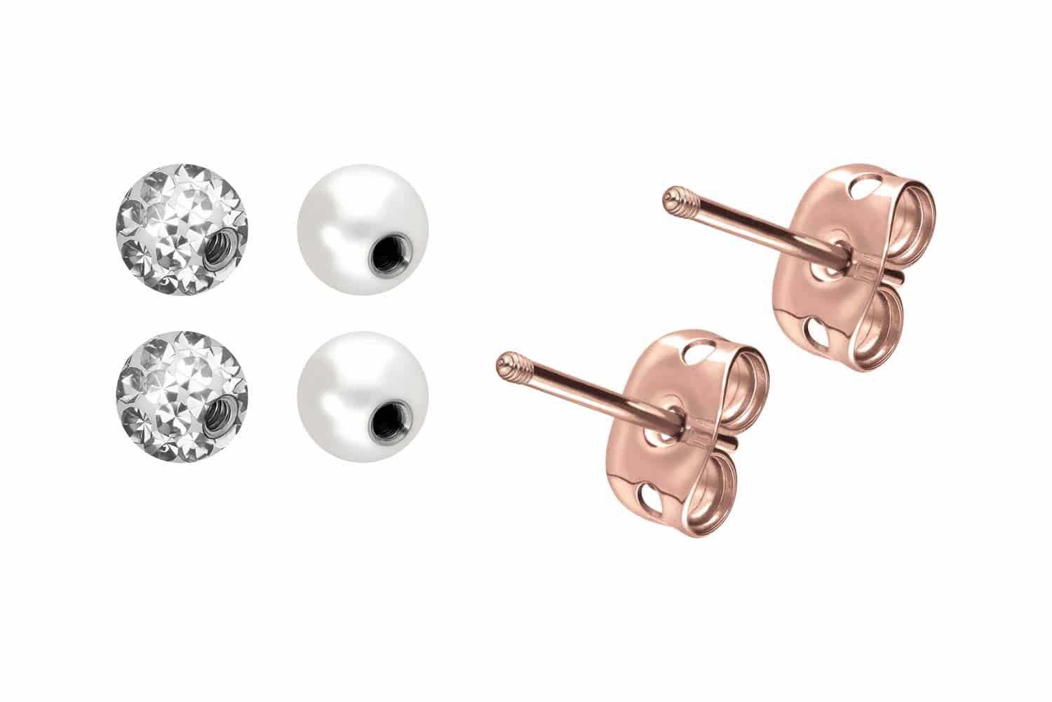 FILANGO Paar Ohrstecker Titan Ohrstecker MIX (Ohrstecker, 1-tlg)