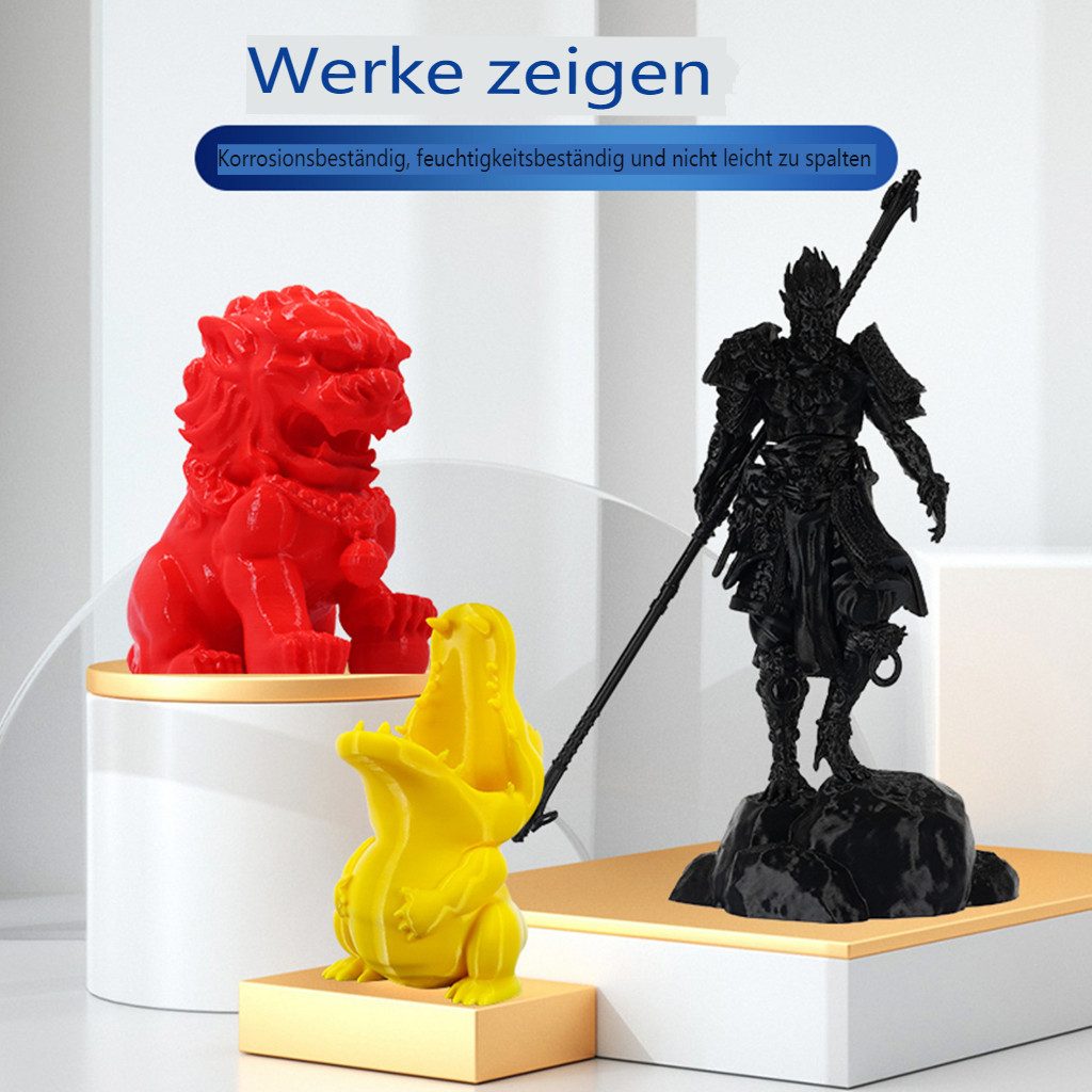 KINGROON Filament 3D-Drucker PETG Filament 1,75mm, 5kg, 5 Farben 3D-Druckmaterialien Hohe Festigkeit, Einfach zu Drucken