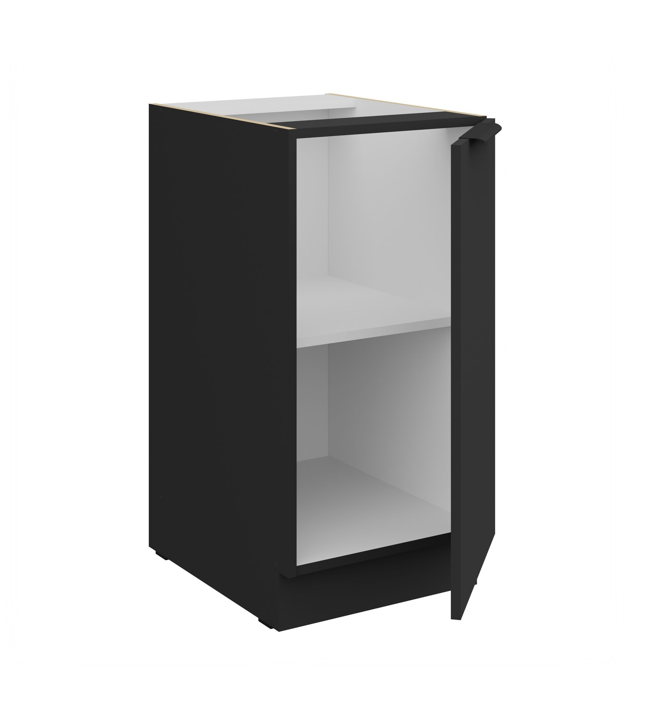 Küchen-Preisbombe Unterschrank 40 cm Küche ARIA Schwarz ultra matt Anti Fingerprint Küchenzeile – Bild 3 von 5