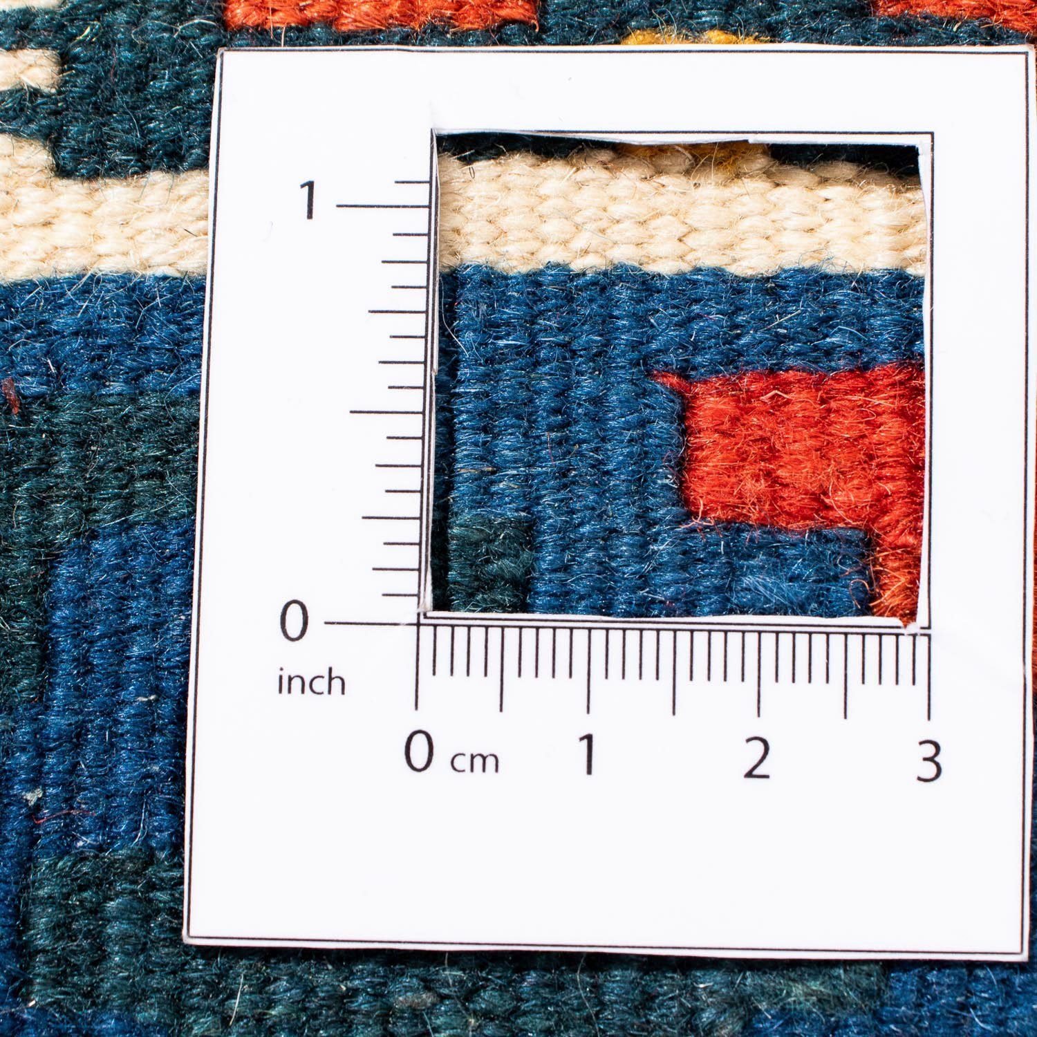 quadratisch mm, 102 103 morgenland, - hellblau, Kelim Höhe: - Wohnzimmer, quadratisch, Oriental Wollteppich 6 cm - Einzelstück x