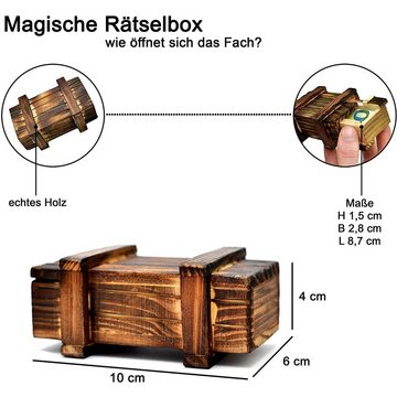 store HD Geschenkbox Magische Rätselbox aus Holz mit einem Geheimfach