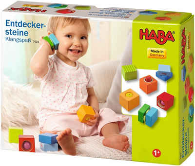 Haba Spielbausteine Entdeckersteine, Klangspaß, (6 St), mit Soundeffekt, Made in Germany