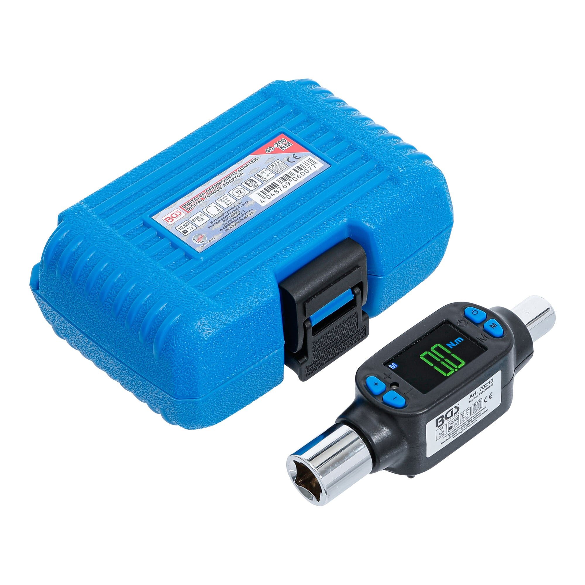 BGS technic Drehmomentschlüssel BGS Digitaler Drehmoment-Adapter 12,5 mm (1/2) 40 - 200 Nm