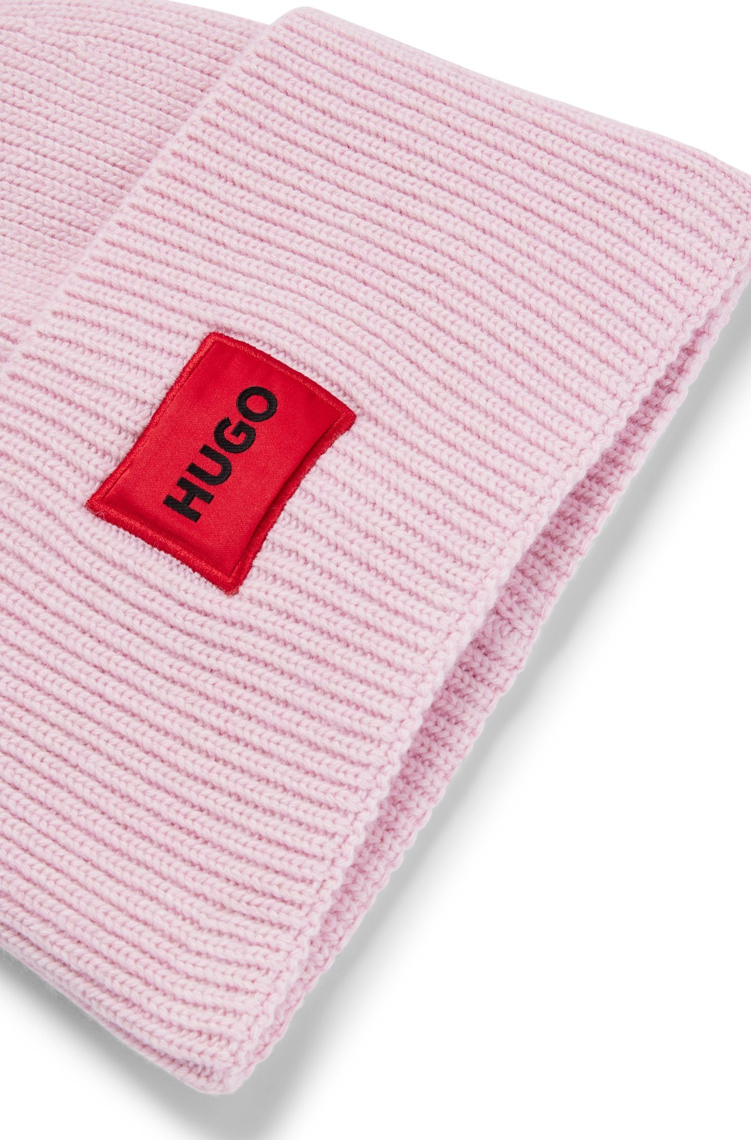0 pink 10253885 rotem HUGO mit Saffa hat Beanie HUGO Logo