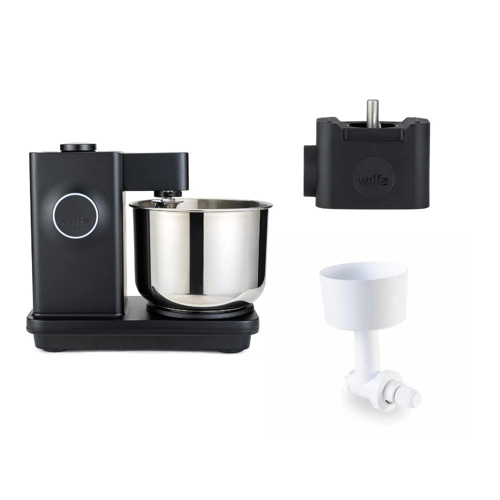 wilfa Küchenmaschine Probaker Timer schwarz + Tool Adapter + Messerschmidt Mahlvorsatz
